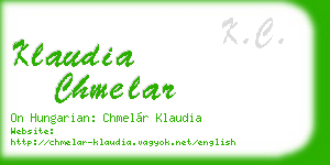 klaudia chmelar business card